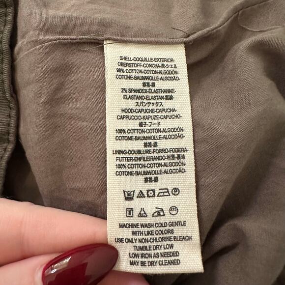 Free People army green lined utility jacket size S - Picture 8 of 9